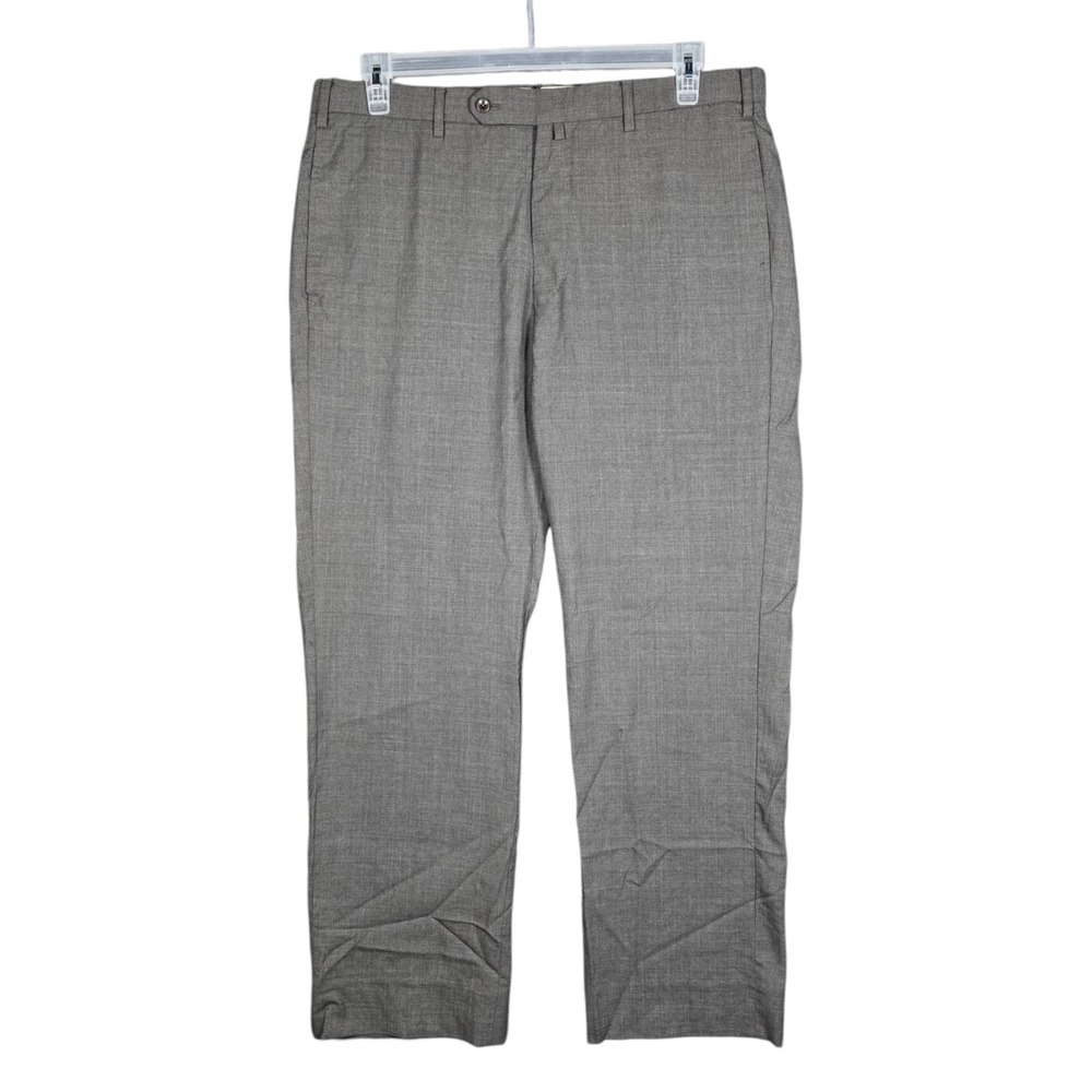 Incotex Pants Mens 38x30 Gray Super 100s Wool High Comfort Trousers Portugal